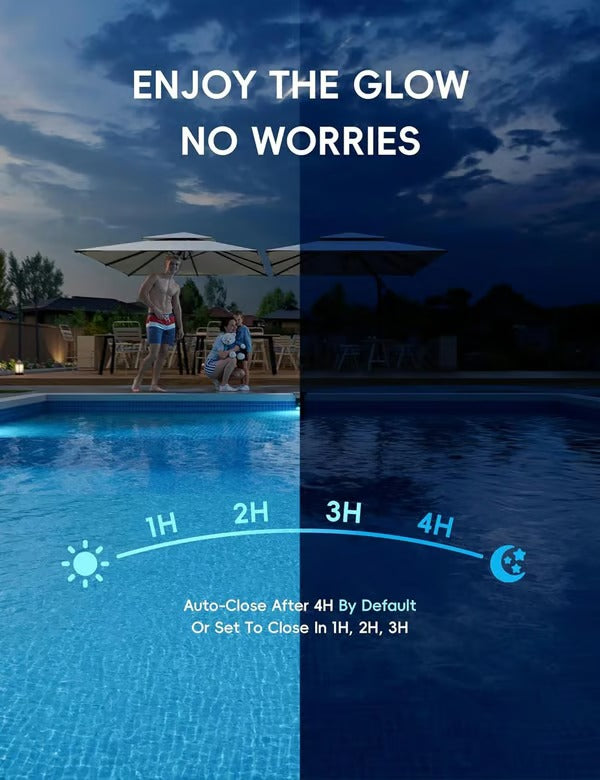 AquaGlow – Poolside Solar Lights for Stunning Night Ambiance