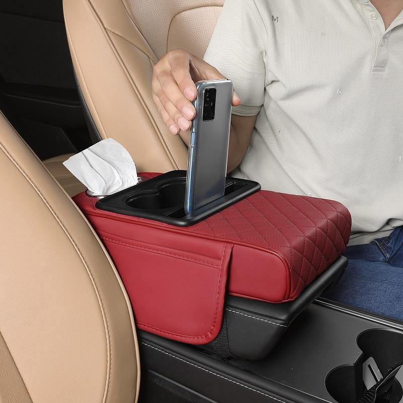 DriveLux – PU Leather Armrest Mat