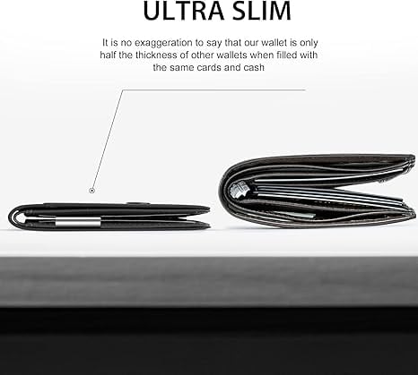 CarbonShield – Slim RFID Leather Wallet