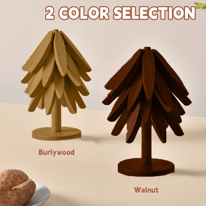 FestiveBamboo – Christmas Tree Trivet Set