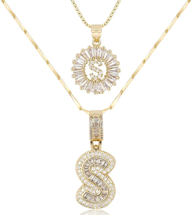 LetterLuxe – Personalized Initial Pendant Set