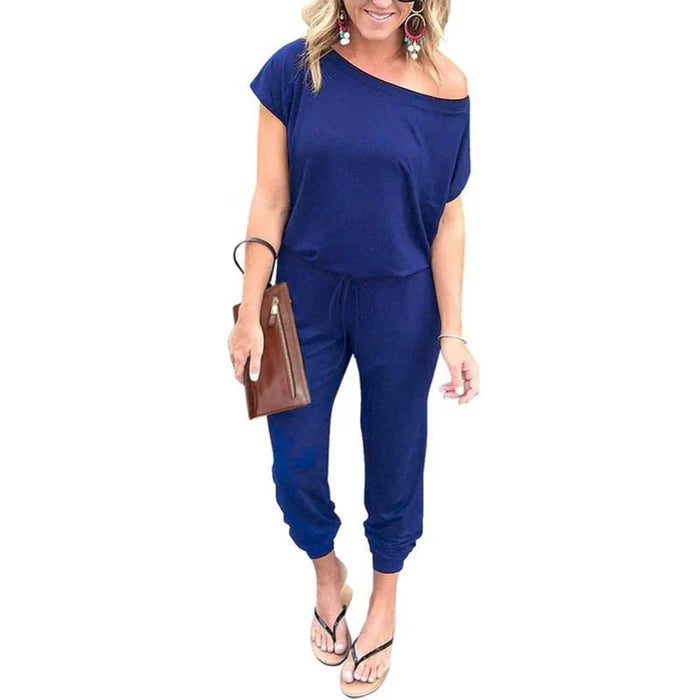 CozyChic – Women's Off-Shoulder Jogger Jumpsuit