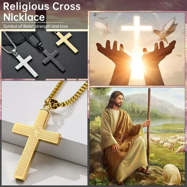 FaithScribe – Lord’s Prayer Scribble Cross Necklace