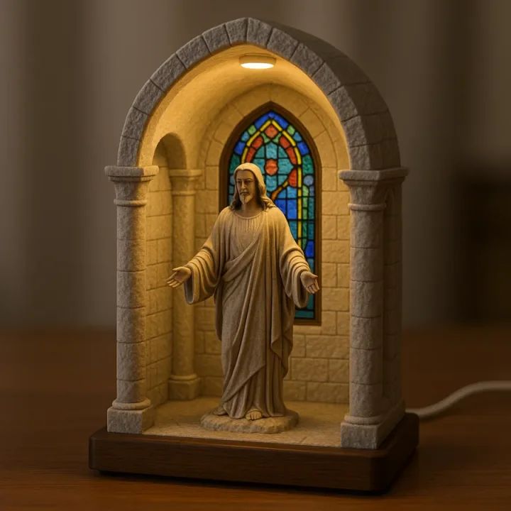 BlessedBeam – Virgin Mary Devotional LED Table Lamp