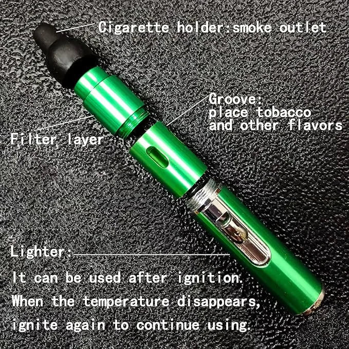 FlameCraft – Windproof Butane Pipe Lighter