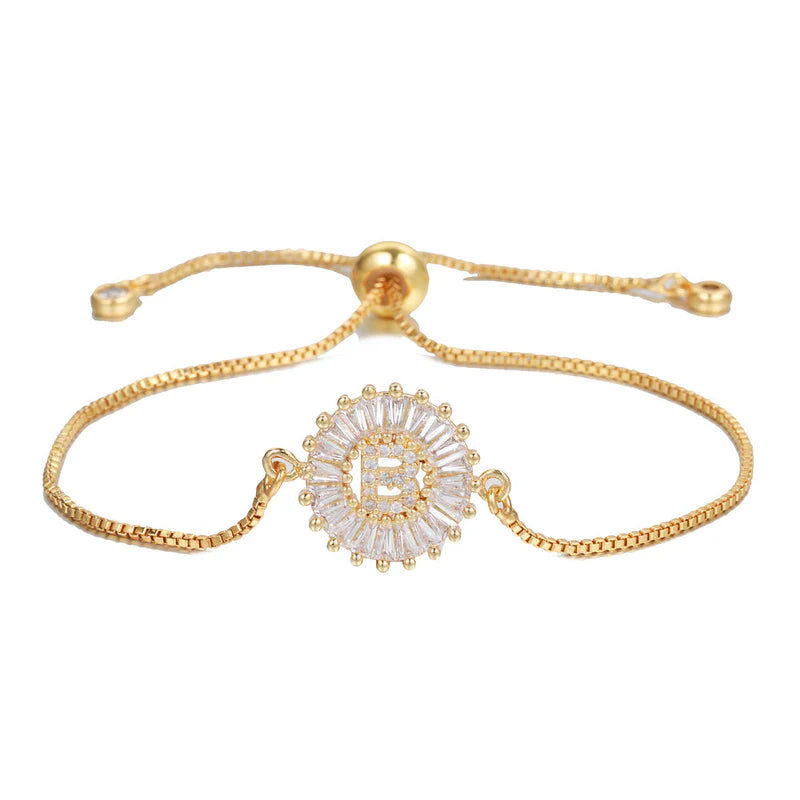 CharmLuxe – Personalized Initial Bracelet