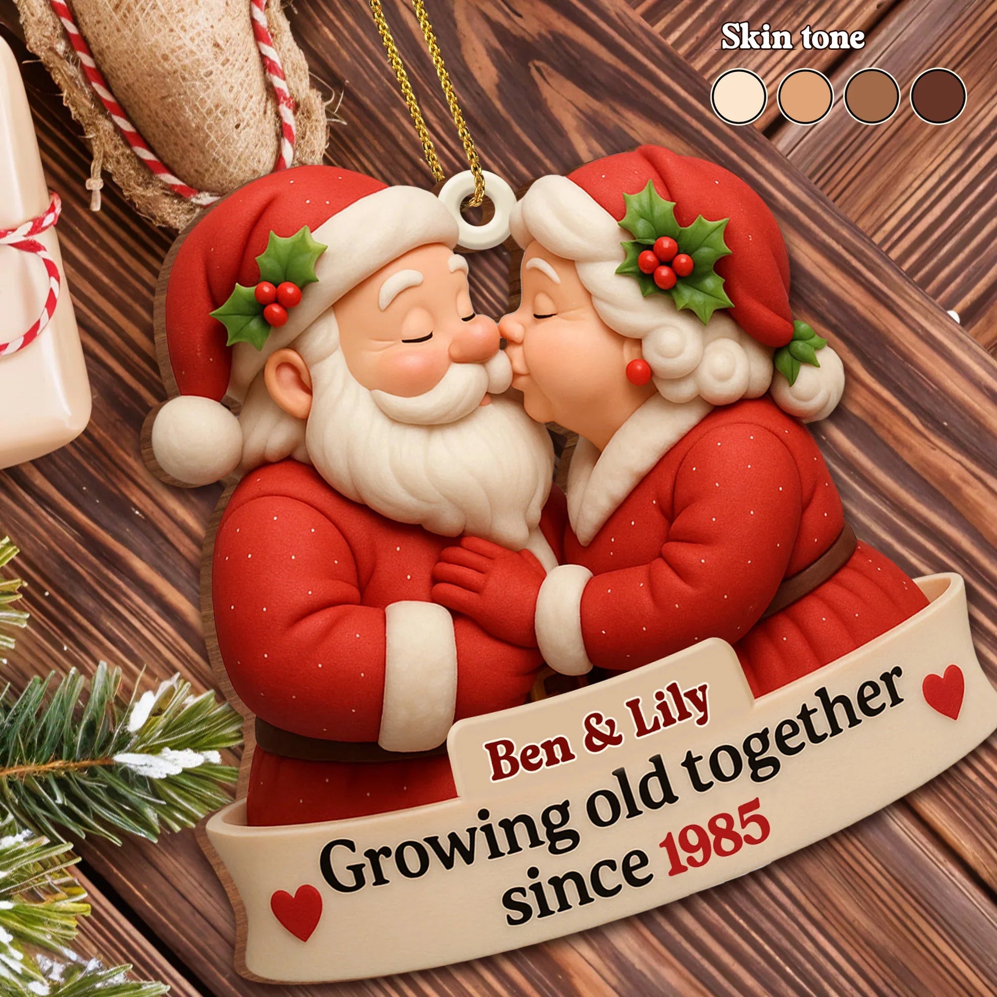 HeartWood – Personalized Family Ornament