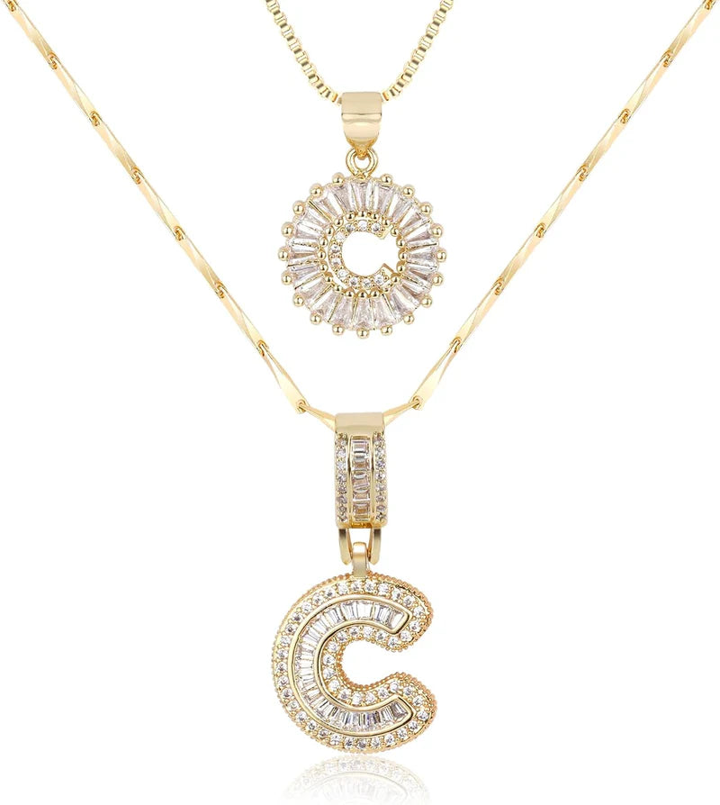 LetterLuxe – Personalized Initial Pendant Set