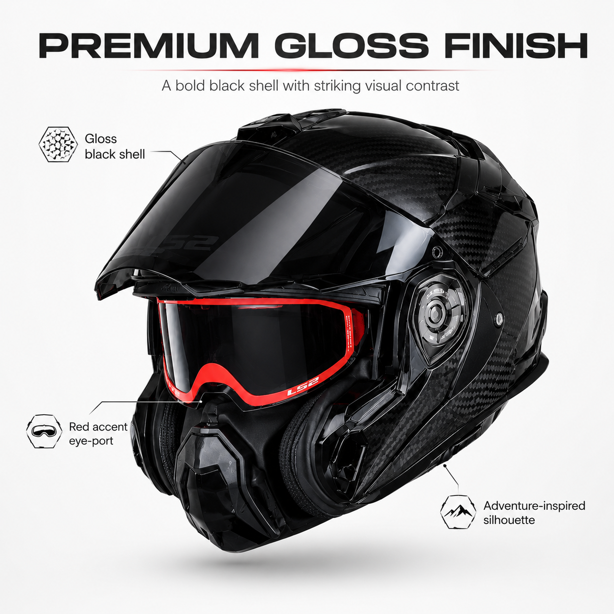 ADVANT X Carbon Adventure Helmet-DOT & ECE safety certified
