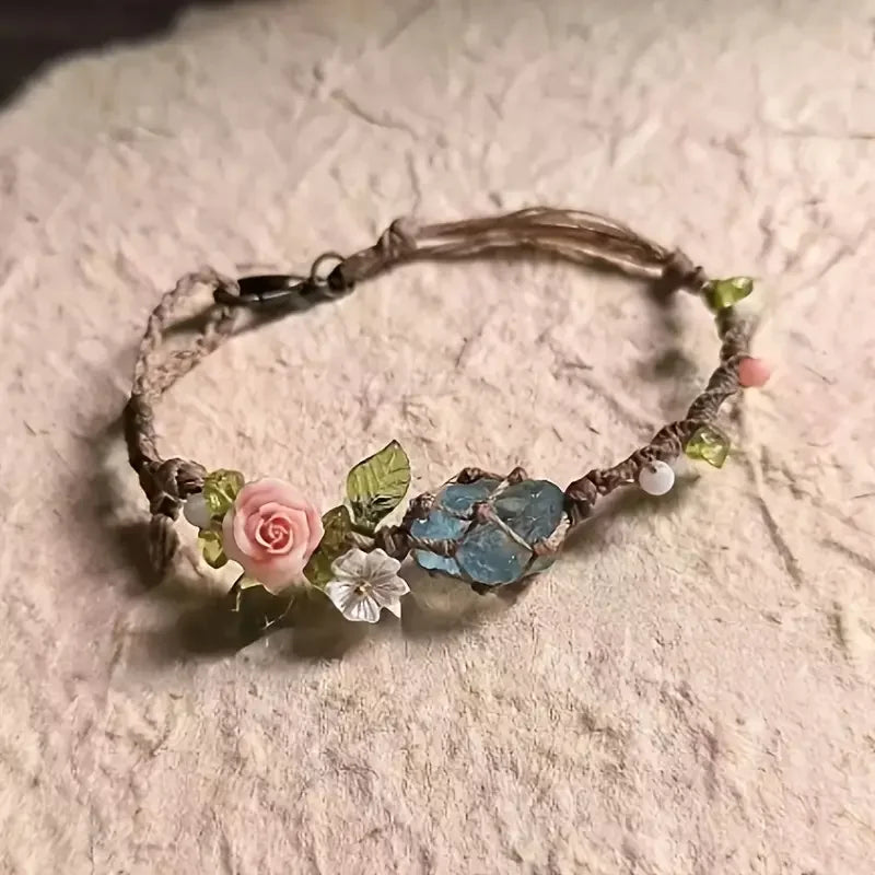 EarthPetal – Boho Floral Bracelet, Handmade with Love