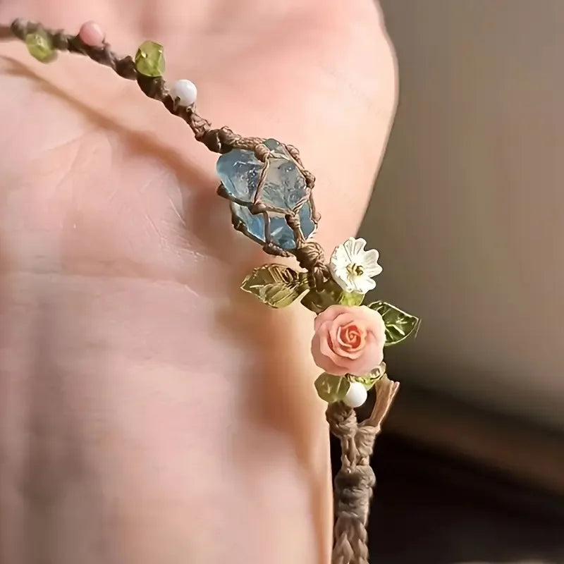 EarthPetal – Boho Floral Bracelet, Handmade with Love