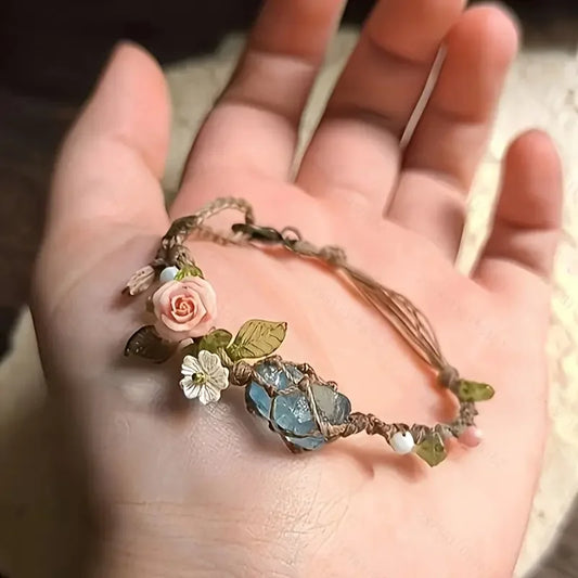 EarthPetal – Boho Floral Bracelet, Handmade with Love