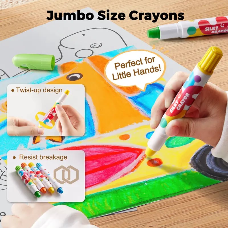 GripNColor – Easy Grip Jumbo Crayons for Little Hands