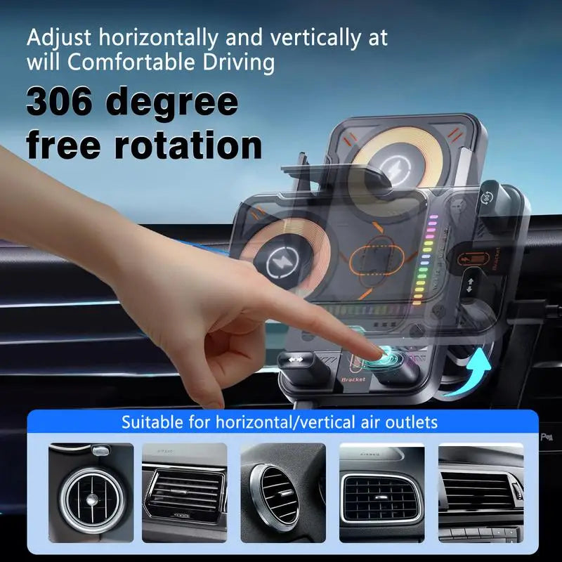 QuickGrip – Pro Wireless Fast Charging Car Holder