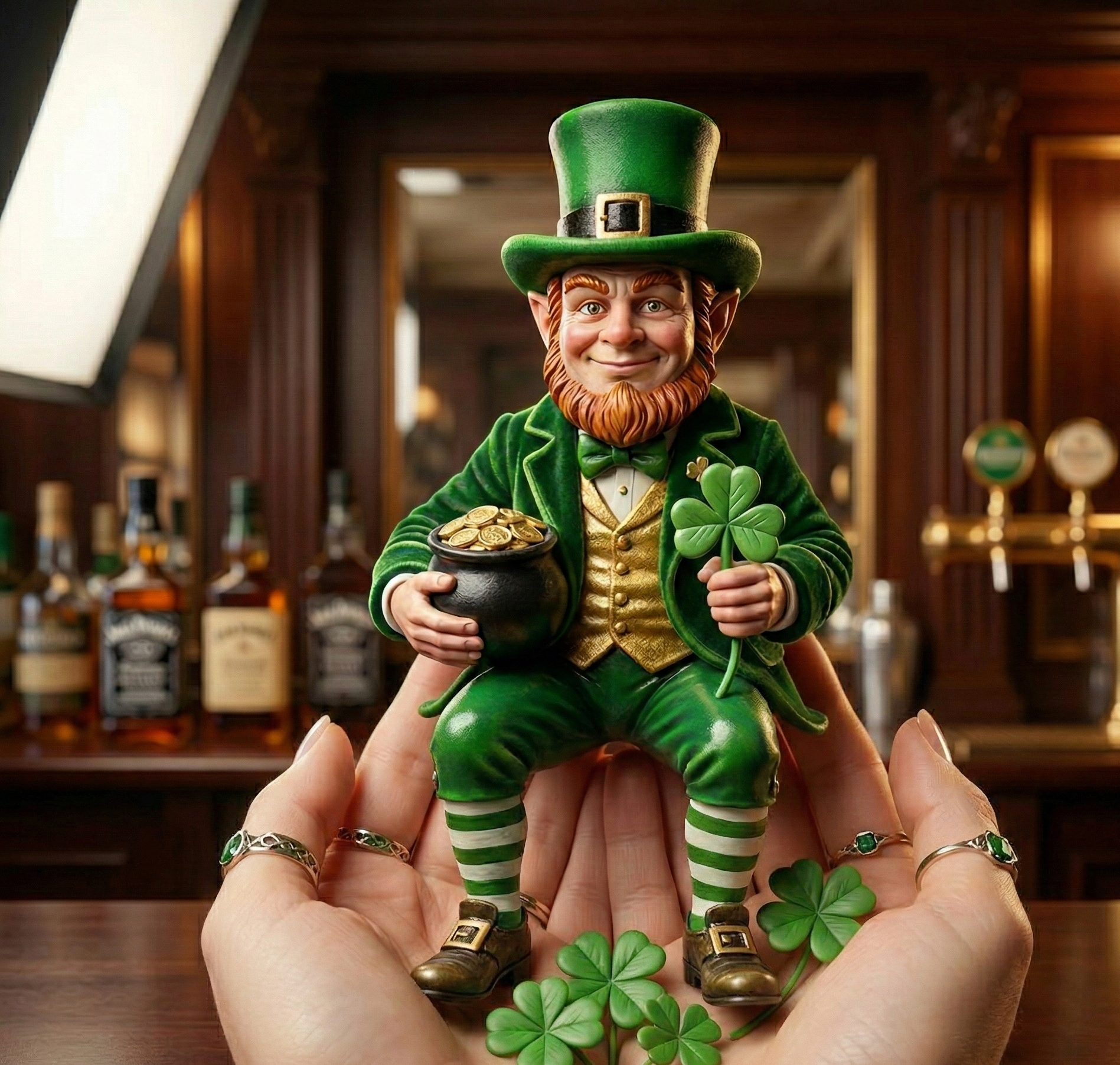 IrishAura – St. Patrick’s Day Figurine for Calm, Festive Spaces