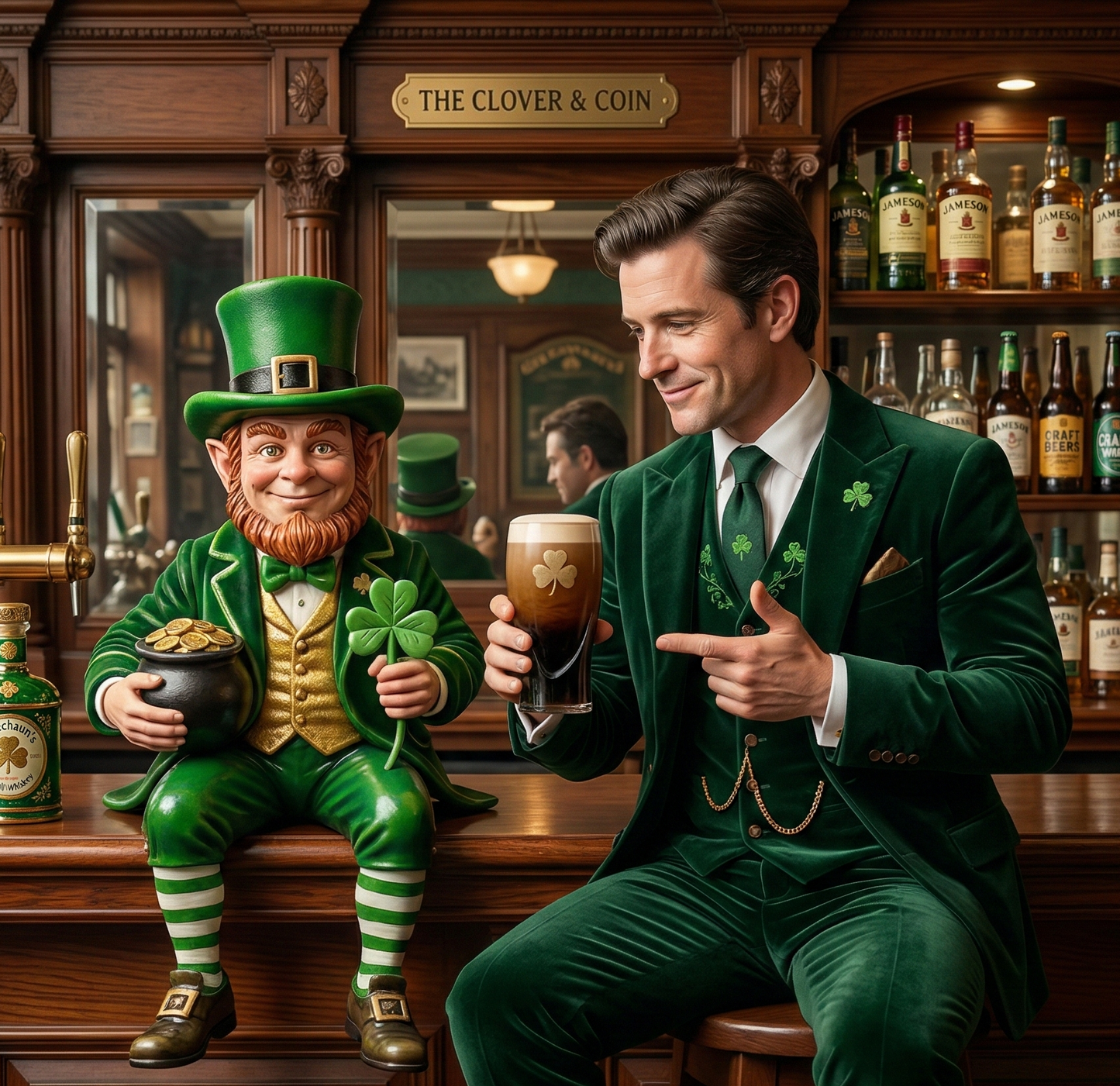 IrishAura – St. Patrick’s Day Figurine for Calm, Festive Spaces