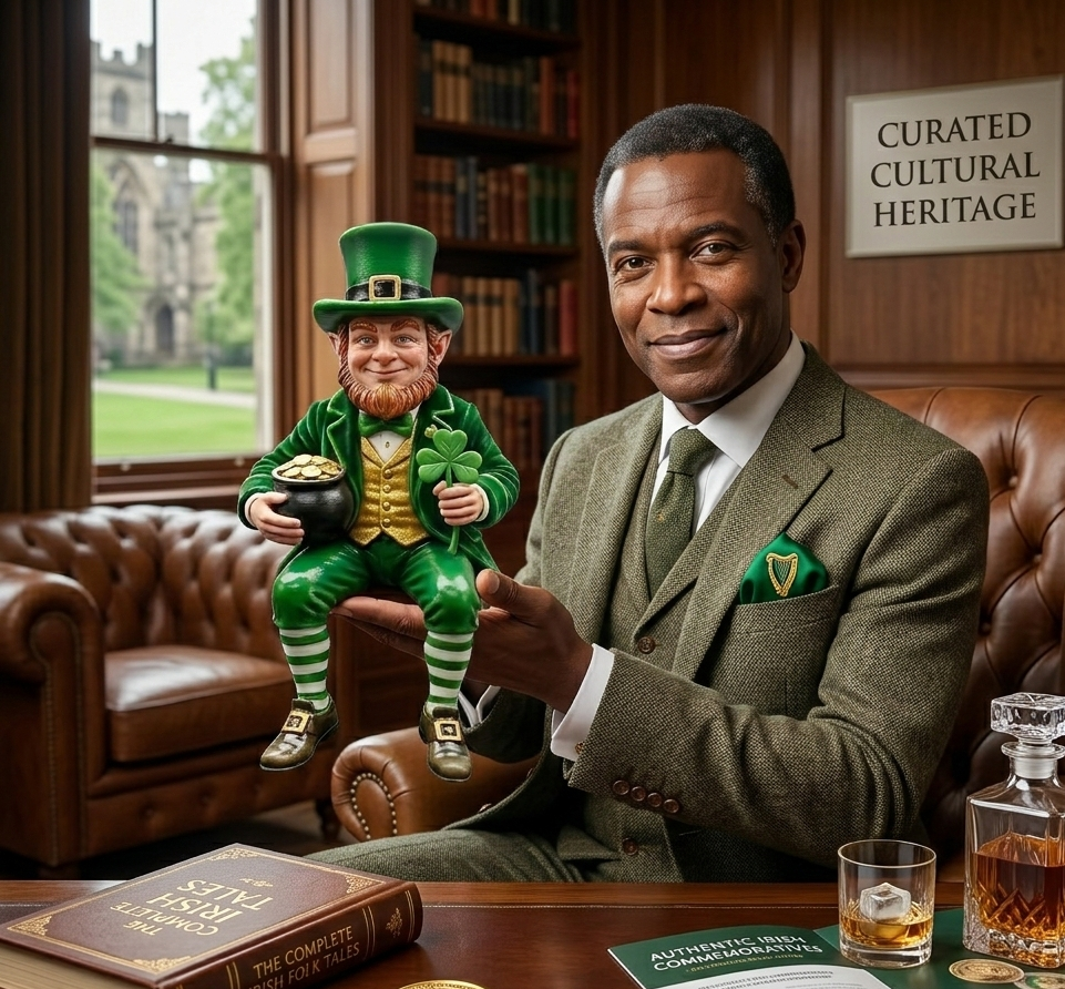 IrishAura – St. Patrick’s Day Figurine for Calm, Festive Spaces