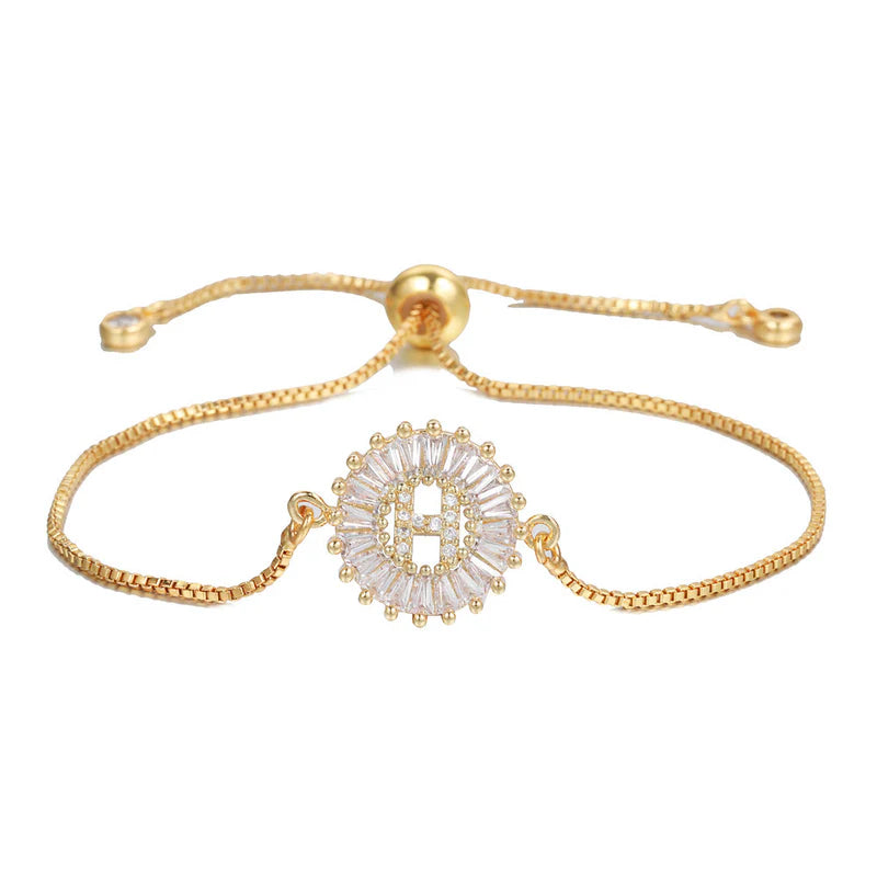 CharmLuxe – Personalized Initial Bracelet