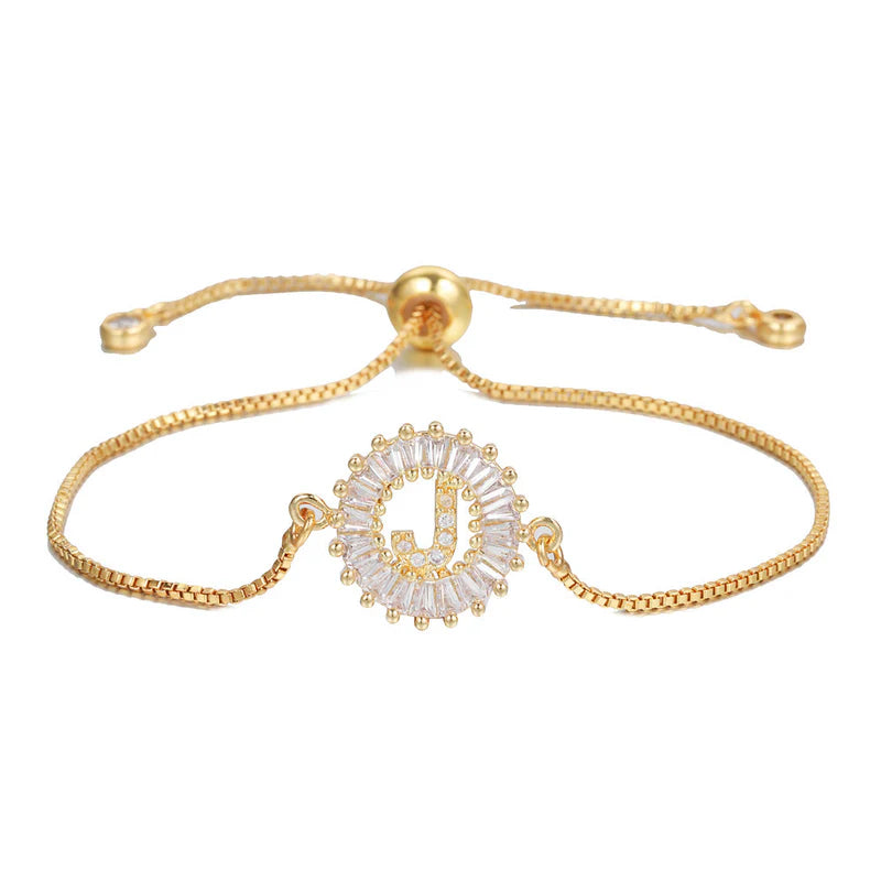 CharmLuxe – Personalized Initial Bracelet