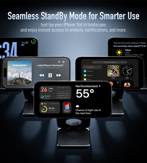 MagFlex – 3-in-1 Foldable X40 Charging Stand