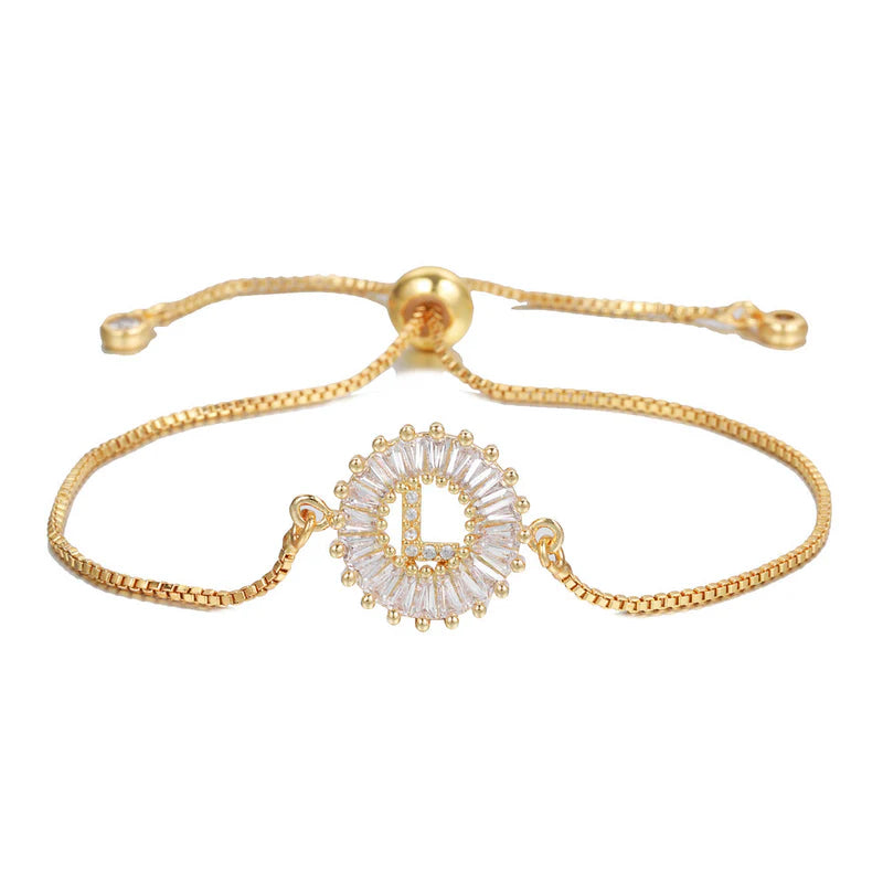 CharmLuxe – Personalized Initial Bracelet