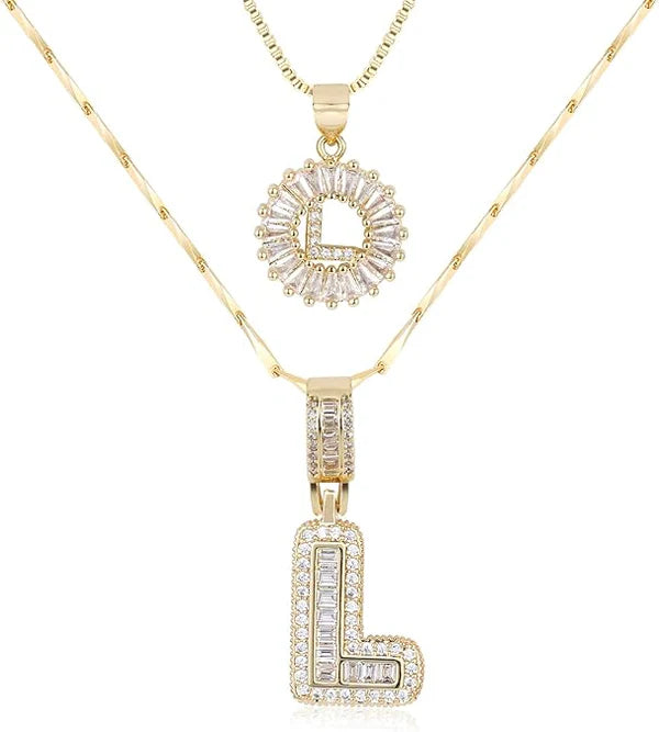 LetterLuxe – Personalized Initial Pendant Set