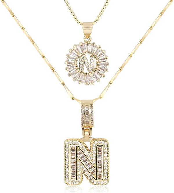 LetterLuxe – Personalized Initial Pendant Set