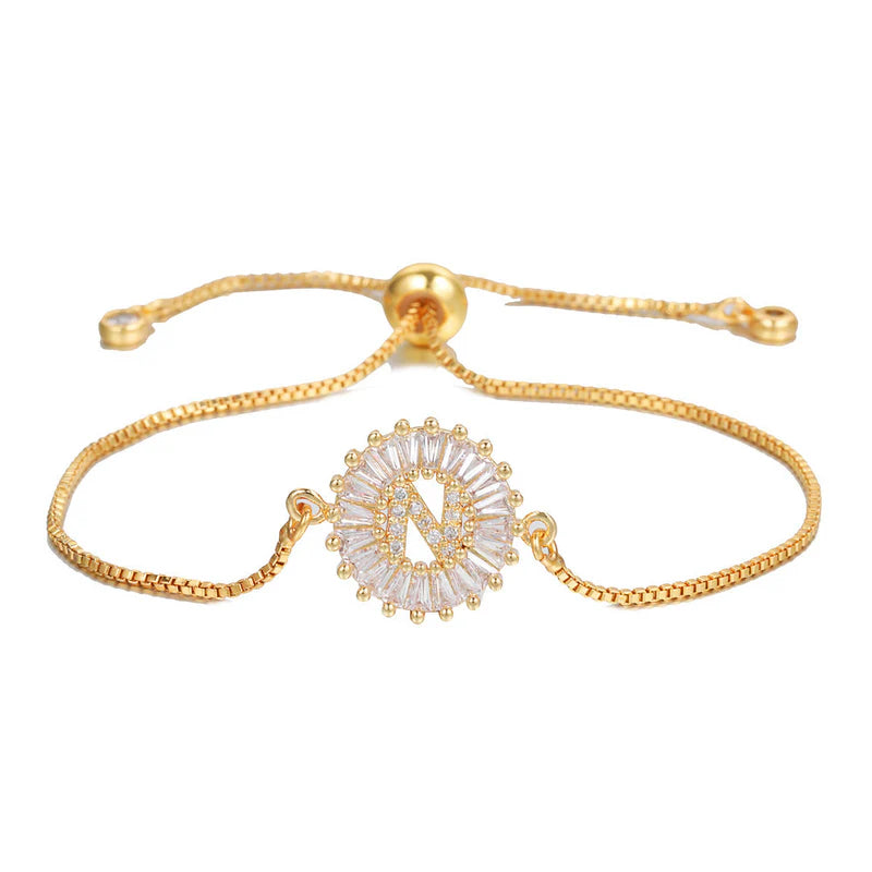CharmLuxe – Personalized Initial Bracelet
