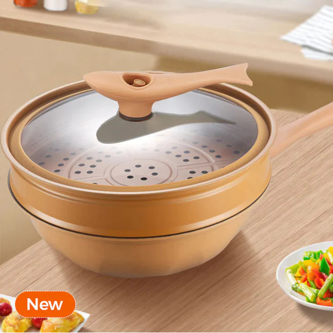 FlavorFusion – Non-Stick Wok with Basket