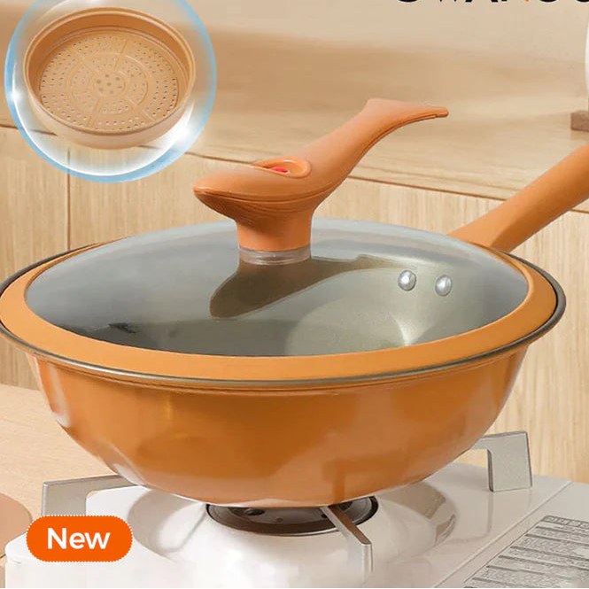 FlavorFusion – Non-Stick Wok with Basket