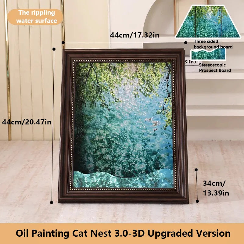 PawLisa – Artistic Comfort Cat Bed