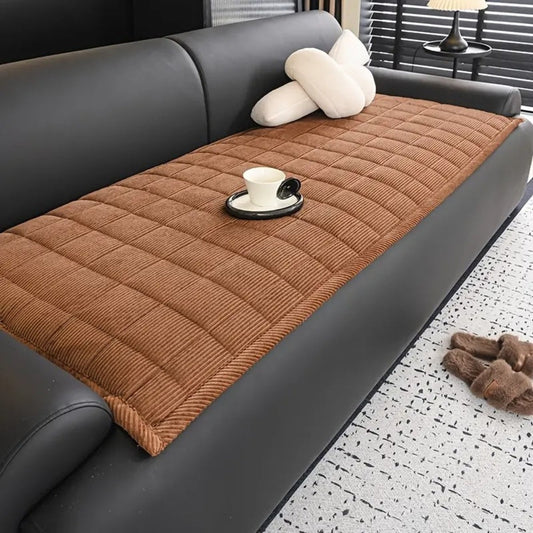 SofaNest – Metro Line Quilted Couch Cover Mat for Comfort & Care