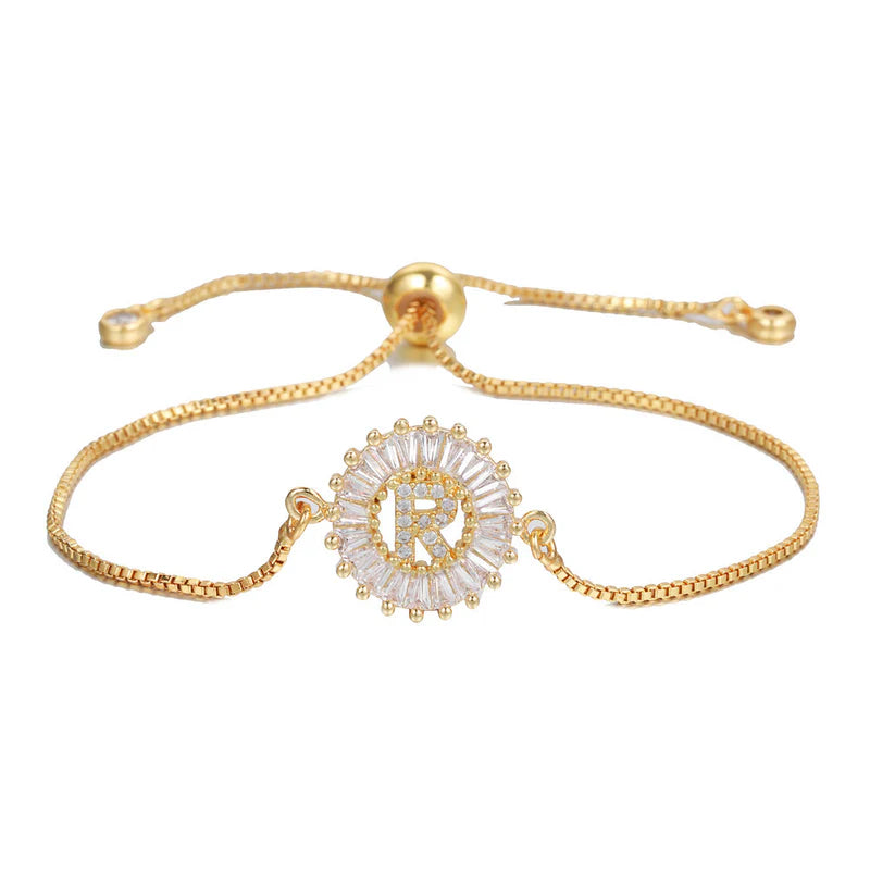 CharmLuxe – Personalized Initial Bracelet