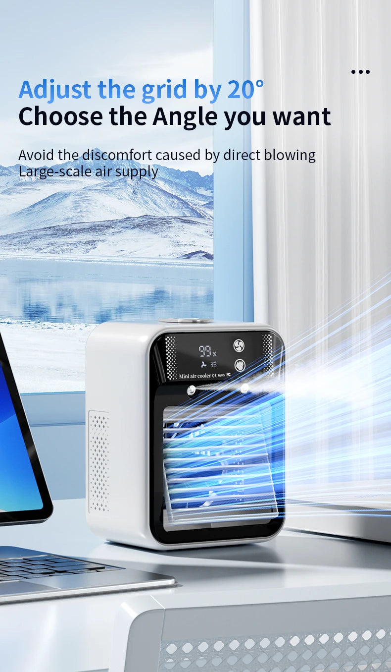 FrostBreeze – Portable Silent Air Conditioner with Water Cooling