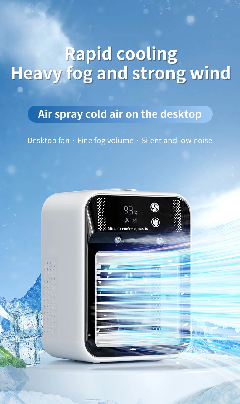 FrostBreeze – Portable Silent Air Conditioner with Water Cooling