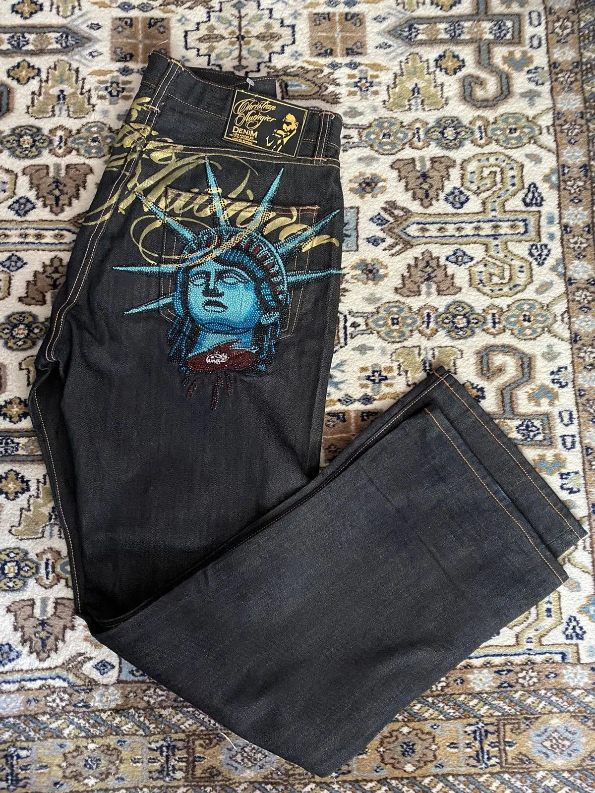 StitchLuxe – Embroidered High-Waist Wide-Leg Pants