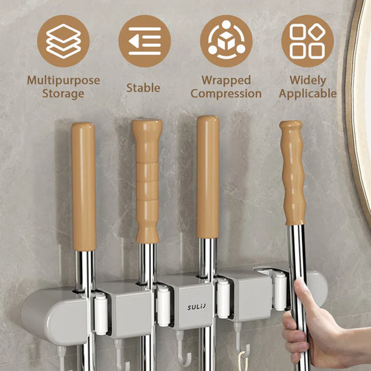 SwiftHold – Heavy Duty Mop Storage Rack