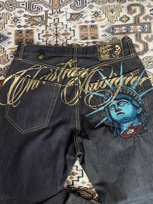 StitchLuxe – Embroidered High-Waist Wide-Leg Pants