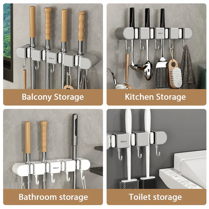SwiftHold – Heavy Duty Mop Storage Rack