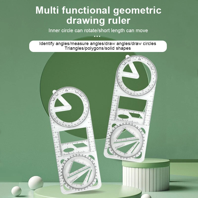 GeoMaster – Multifunctional Geometric Plastic Ruler