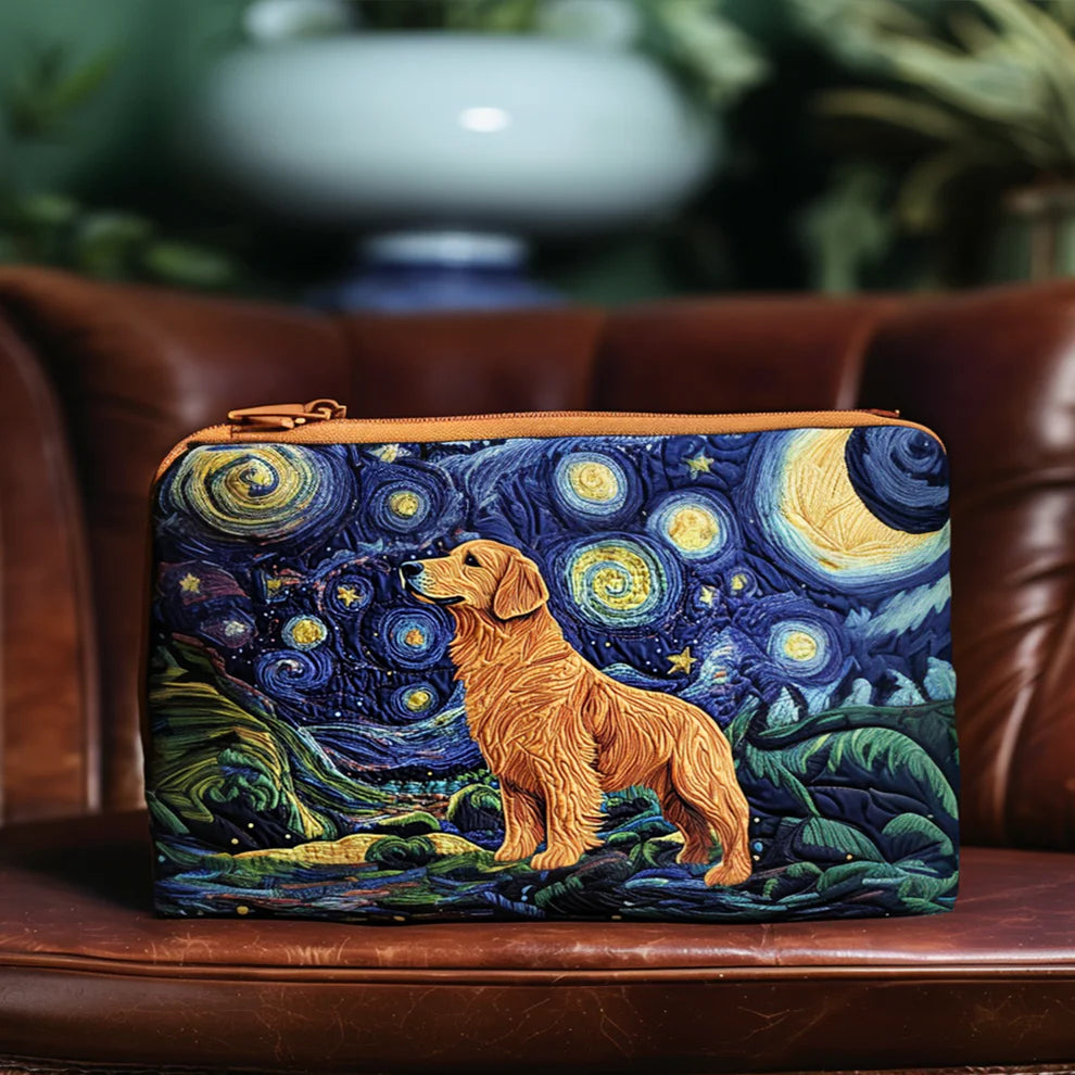 PawStars – Starry Night Dog Quilted Pouch