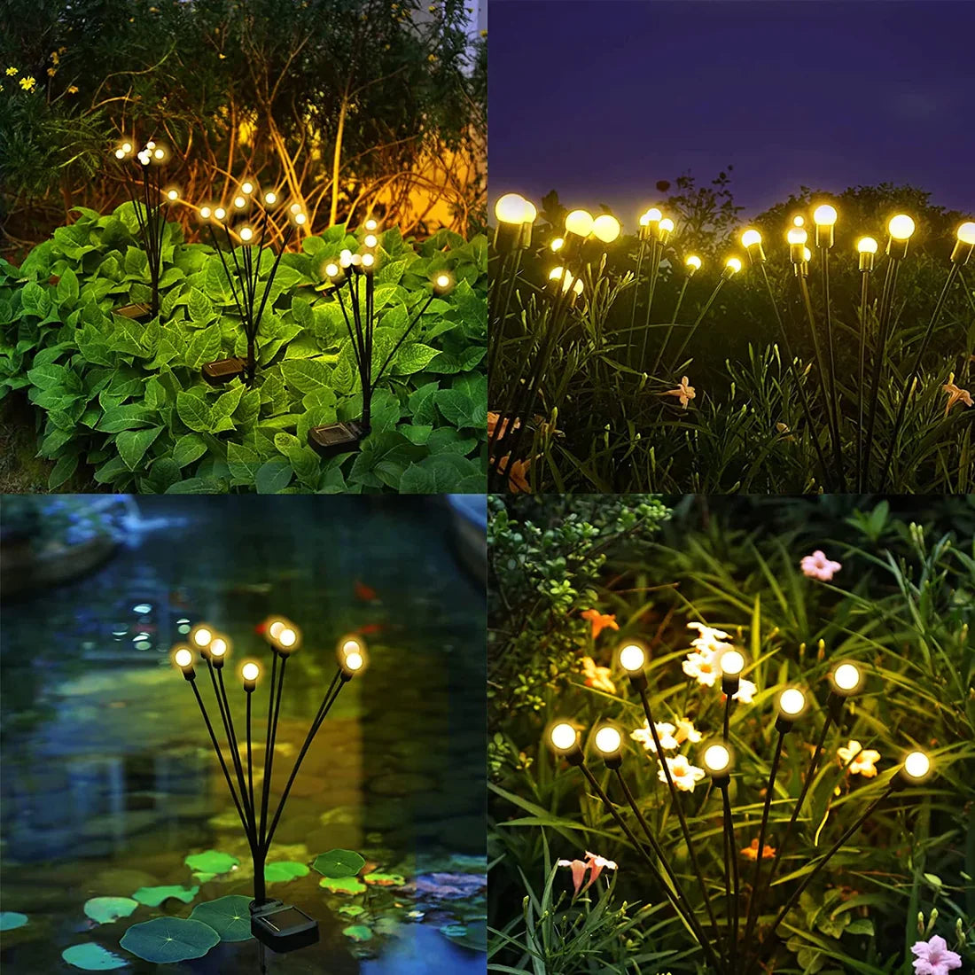 GlowDawn - Solar Firefly Garden Lights (8 Pc Pack)