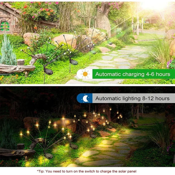 GlowDawn - Solar Firefly Garden Lights (8 Pc Pack)
