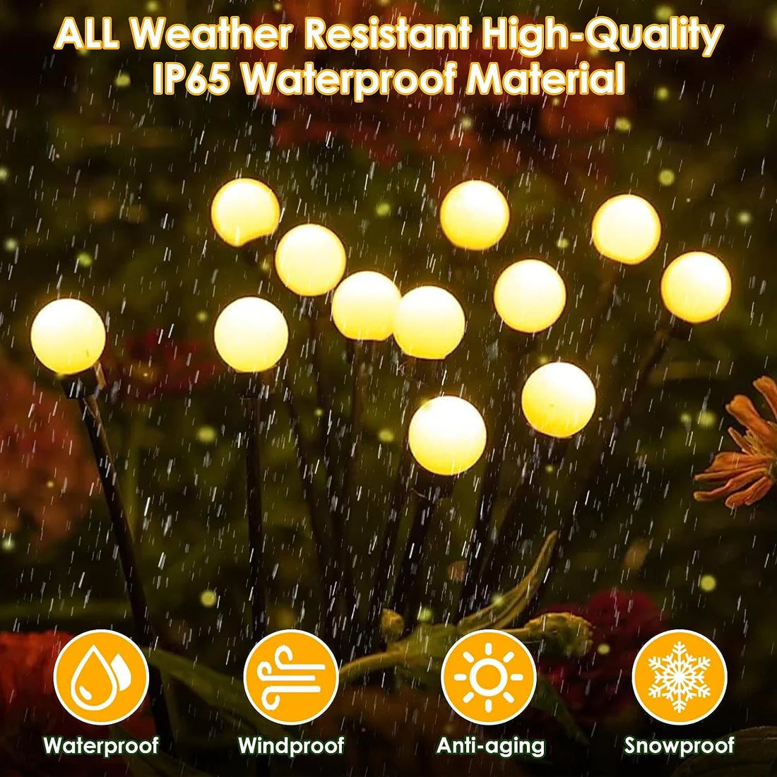 GlowDawn - Solar Firefly Garden Lights (8 Pc Pack)