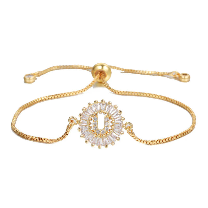 CharmLuxe – Personalized Initial Bracelet