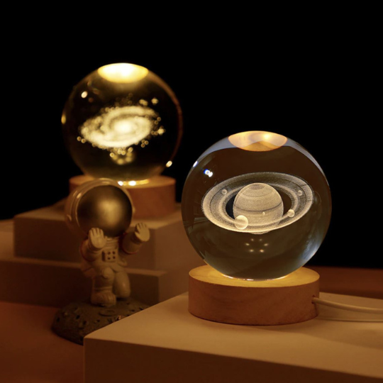 StarVista - Hand-Etched 3D Crystal Lamp