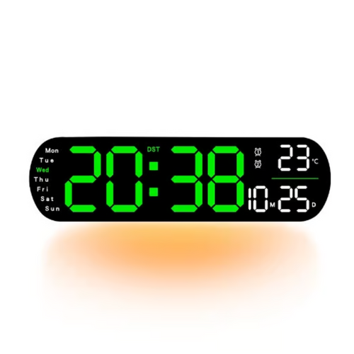 ChronoGlow – Modern LED Wall Clock with Extra Large Digits