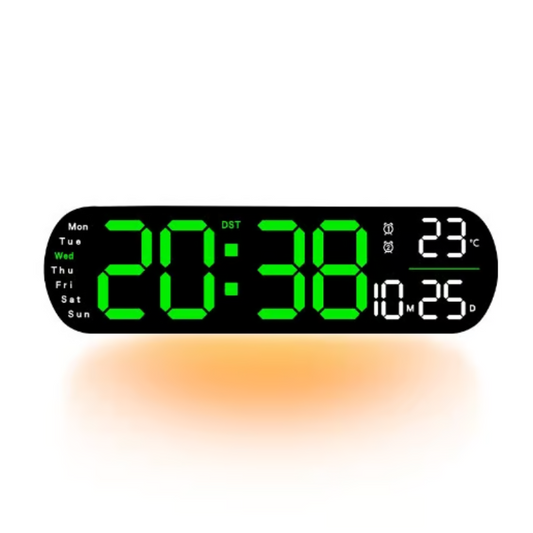 ChronoGlow – Modern LED Wall Clock with Extra Large Digits