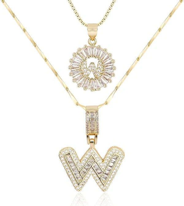 LetterLuxe – Personalized Initial Pendant Set