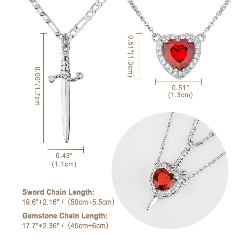 EternaBond – Sword & Heart Matching Couple Necklaces